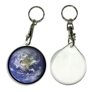 Erde Schlüsselanhänger rund Knopf Anstecker (55 mm) - Bild 1 von 2