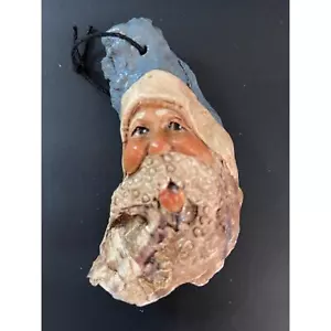 Collectible Hand painted Denise Williams Santa Blue Christmas Ornament - Picture 1 of 7