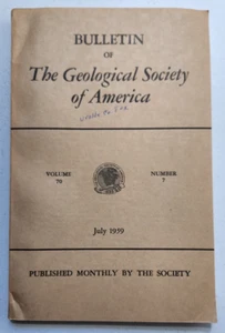 Vntage 1959 Bulletin of The Geological Society of America Book/Maps - Picture 1 of 6