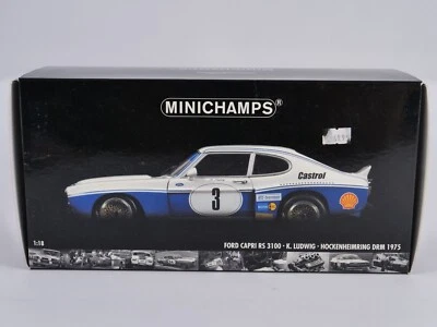 Minichamps 1/18 Ford Capri RS 3100 #3 Ludwig Hockenheimring DRM 1975 180 758003 - Immagine 1 di 4
