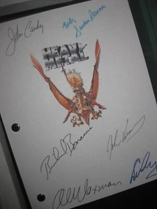 Guión de película animada firmado por Heavy Metal X6 John Candy Eugene Levy Romanus impresión - Imagen 1 de 1