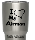 I love my Airman decal sticker for Yeti Tumblers ,3.5" x 3.6