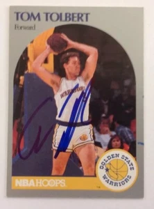Tom Tolbert Hand Signed 1990 Hoops Card Golden State Warriors  - Picture 1 of 1