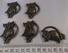 5 x Antique Bronze Tone Owl Pendants Charms 45 x 30mm Jewellery Making