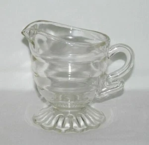Indiana Glass CHRISTMAS CANDY Crystal Footed Creamer - Picture 1 of 2