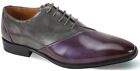 Chaussures habillées pour hommes bout plat Oxfords violet/gris à lacets ANTONIO CERELLI 6980