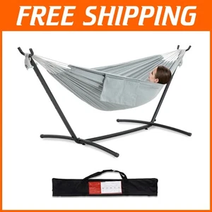 450lb Capacity Double Hammock with Space-Saving Steel Stand - Relax in Style - Picture 1 of 8