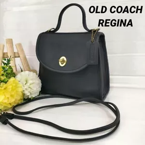 Vintage OLD COACH 9983 REGINA Shoulder Bag/Handbag Black Leather - Picture 1 of 13