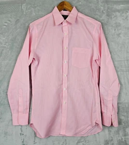 J.Crew Mens Stretch Thompson Wrinkle Free Shirt Sz Small Gingham Pink 80s 2 ply - Picture 1 of 6