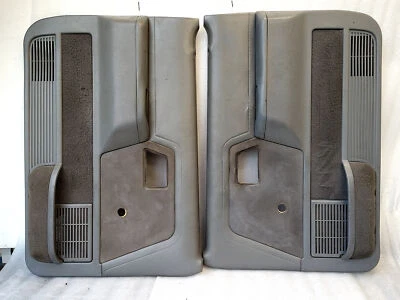 89-91 Gray Deluxe Door Panels Pair for Manual Windows Bronco II Ranger XLT - Image 1 of 4