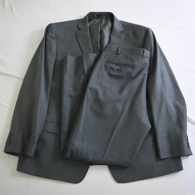 Michael Strahan 52R 38x32 Gray Stretch Wool Mens Jacket Pants Suit - Image 1 of 4