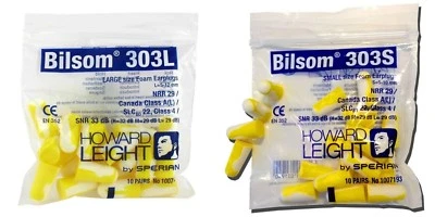 Honeywell Howard Leight Bilsom 303 Foam Earplugs SNR:33dB 10 Pairs/Pack - 2 Size