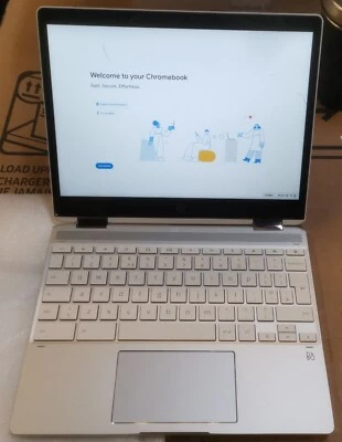 HP x360 12b-ca0500na 12" 2 in 1 Chromebook Celeron N4000 64GB Grade C CRACKED - Image 1 of 4