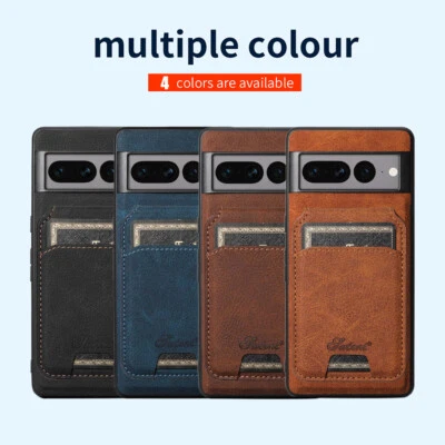 For Google Pixel 8 Pro/7/7A/6 Magnetic Leather PU Detachable Card Wallet Case - Image 1 of 4