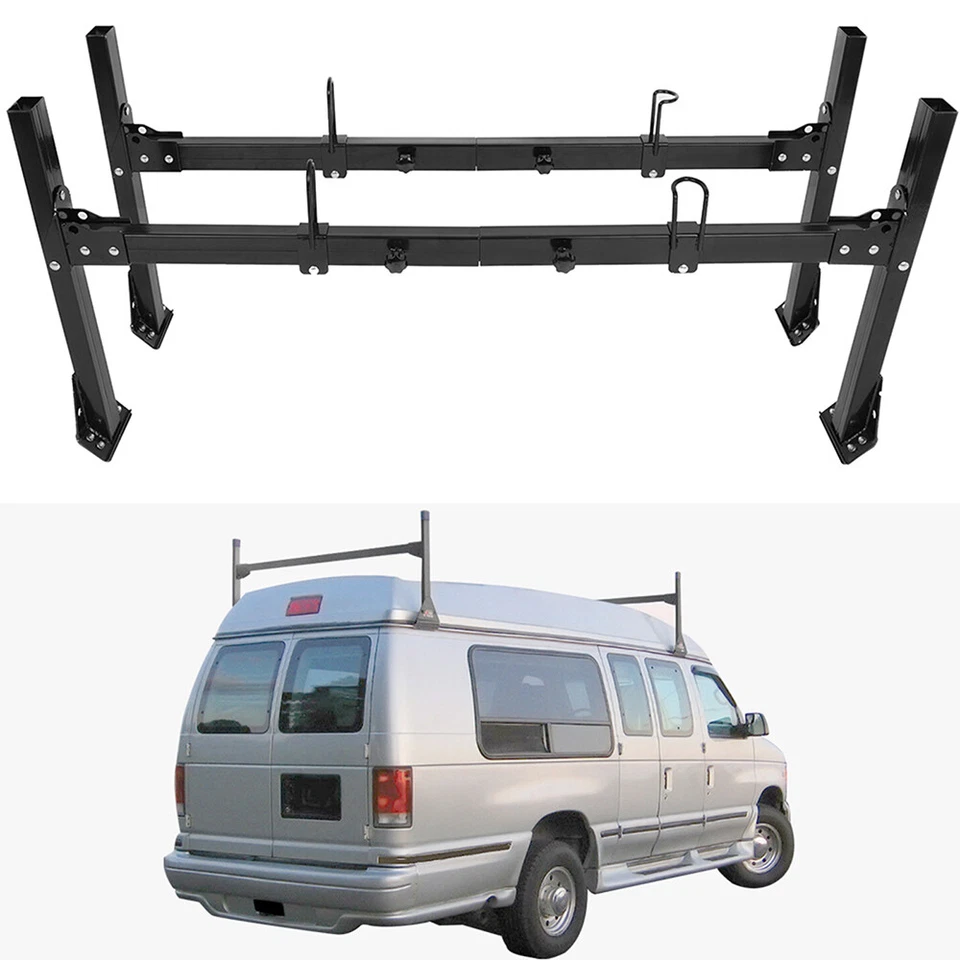 Steel Ladder Roof Rack 2x Bar For Chevrolet Express GMC Savana 1500 2500 3500 - Изображение 1 из 4