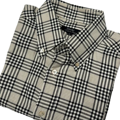 Zanella Plaid Houndstooth Long Sleeve Casual Button Down Shirt Men's Large Italy - Image 1 of 4