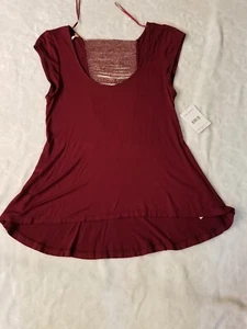 Free People kurzärmliges Oberteil schwarz Kirsche Small neu mit Etikett - Bild 1 von 16
