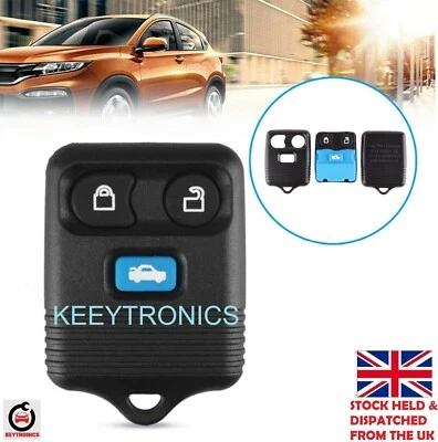 FOBTRONICS Per Ford Transit Connect Maverick custodia portachiavi telecomando 3 pulsanti pulsante blu A56
