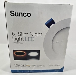 10x 6 Inch Recessed Lights LED 2700K w Night Light Ceiling Dimmable Junction Box - Picture 1 of 8