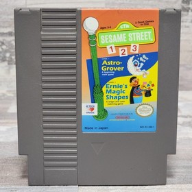 Vintage NES Sesame Street 123 Astro-Grover & Ernie's Magic Shapes - Tested!