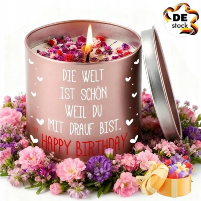 MARKENLOS Geburtstagsgeschenk für Frauen,Kerze aus Metall Geschenke für Frau Freundin Mama