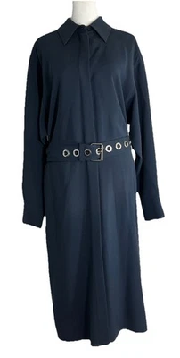 Lafayette 148 New York Women's Long sleeve Dress, Navy Sz M ($599) - Image 1 of 4