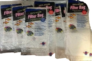 Blue Ribbon Aquarium 100% Nylon Filter Bag Lot of 8 Total X's 3 -- 3X8" & X's 5 - Picture 1 of 1