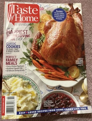 TASTE OF HOME  MAGAZINE NOVEMBER 2017 Thanksgiving  - Image 1 of 4