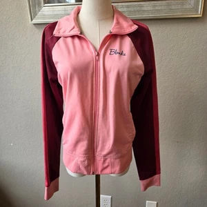Vintage Hollister Women's Blondie Graphic Full Zip Track Jacket Size XL Pink Y2K - Picture 1 of 8