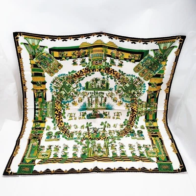 SIN TARIFA Bufanda Hermes Carre 90 ASTRES et SOLEILS Verde Seda 100 4494992 Foto 1 de 4