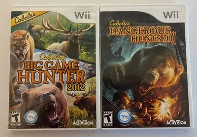 Cabela's Dangerous Hunts 2011 & Big Game Hunter 2012 Nintendo Wii Game Complete - Image 1 of 4