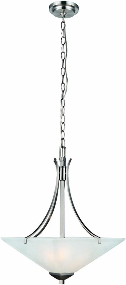 Design House Torino Stainless Steel/Glass Pendant Light in Satin Nickel - Image 1 of 1