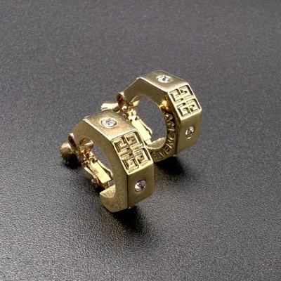 Pendientes GIVENCHY 4G Logo Estrás Tono Dorado Mujer Joyería Auténticos Excelente Foto 1 de 4