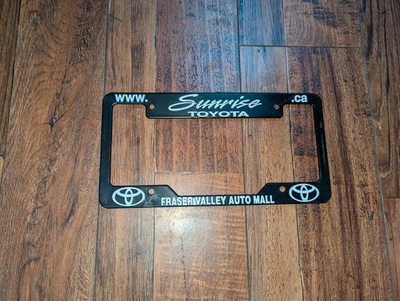 RARE Sunrise Toyota Fraser Valley Auto Mall Abbotsford BC License Plate Frame Foto 1 de 2