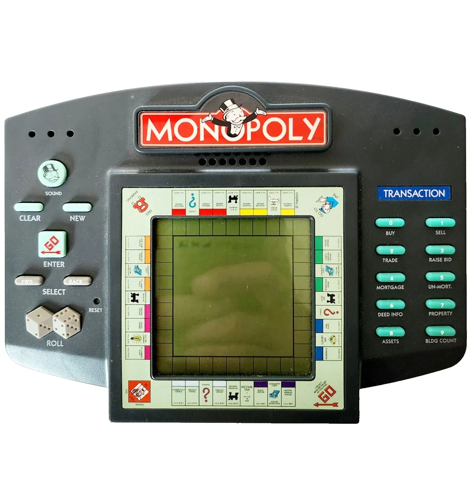 1997 Monopoly Handheld Electronic Video Game Hasbro Vintage Tested Works C11-13 - Image 1 of 4