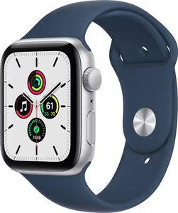 Apple Watch SE 44mm Silver Aluminum - Abyss Blue Sport Band MKQ43VC/A - Photo 1 sur 1