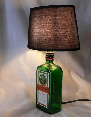 JÄGERMEISTER LAMPE, Tischlampe Schirm Oval ink. LED Leuchtmittel Flasche Schwarz - Bild 1 von 4