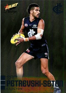 2020 CARLTON BLUES AFL Card SAM PETREVSKI-SETON Footy Stars Prestige - Bild 1 von 2