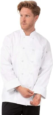 Chef Works Mens Jacket Coat Bordeaux Cloth-knot Buttoned BNWT RRP £41.94 White - Image 1 of 4