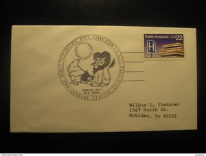 MONTANA 1986 Lions Club Hen Derby Poultry Lion Feline Cancel Cover USA Felin Cat - Picture 1 of 1