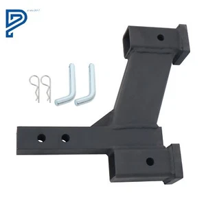 For 2 In Receiver Trailer Dual Hitch Extender With 2 & 10 In Rise/Drop 10000Lbs - Picture 1 of 17