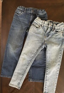 Gap Denim Boys Jeans Skinny And Straight Lot Of 2 Elastic Waist Adjustment 5 - Picture 1 of 7