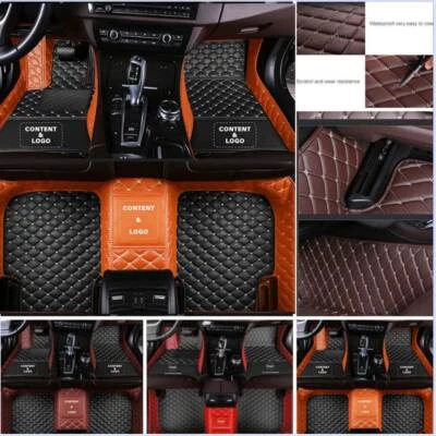 For Fiat 500 500L 500X Waterproof Car Floor Mat Non-slip PU Leather Carpets Rugs Foto 1 de 4