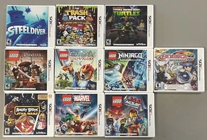 Nintendo 3DS Game lot of 10 LEGO Pirates Angry Birds TMNT Beyblade READ - Picture 1 of 3