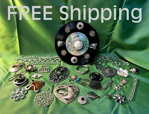 Bling of Bling Jewelry Pieces and Pieces-of-Pieces ~ Removed VTG Item ( 3 lbs  ) - Picture 1 of 18