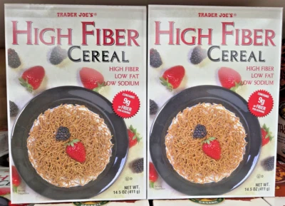 Trader Joe's High Fiber Cereal Low Fat Low Sodium 14.5oz 411g (2 Boxes) - Image 1 of 2