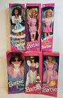 LOT DE 6 POUPÉES BARBIE MIXTES PATINAGE JOLIE FÊTE FIRST 1989 ANNÉES 1990 MATTEL NRFB