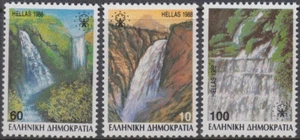 GREECE Sc #1628-30 CPL MNH WATERFALLS - Picture 1 of 1