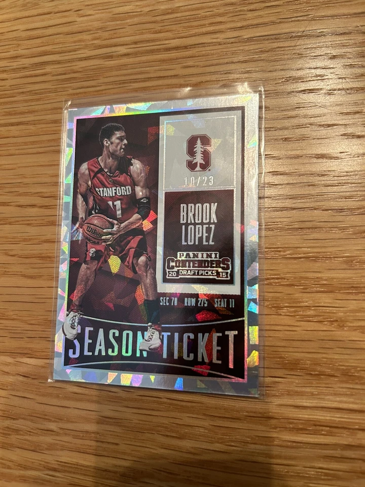 2015/16 Contenders Draft Cracked Ice/23 Brook Lopez Stanford Nets Bucks Foto 1 de 1