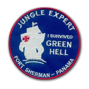 Jungle Expert Patch - Small (Red White Blue ) 3 1/2" Wax Back - JOTC -Green Hell - Picture 1 of 2
